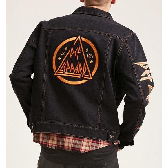 SOLD Def Leppard Black Jean Jacket Unisex - Picture 11 of 11